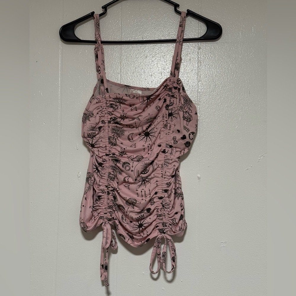 Pink Ruched Women's Top